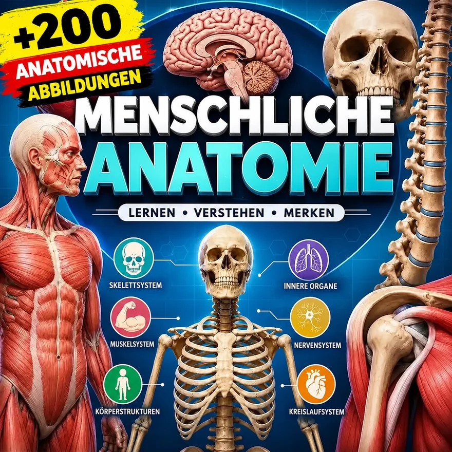 Menschliche Anatomie – visueller Atlas mit über 200 anatomischen Abbildungen